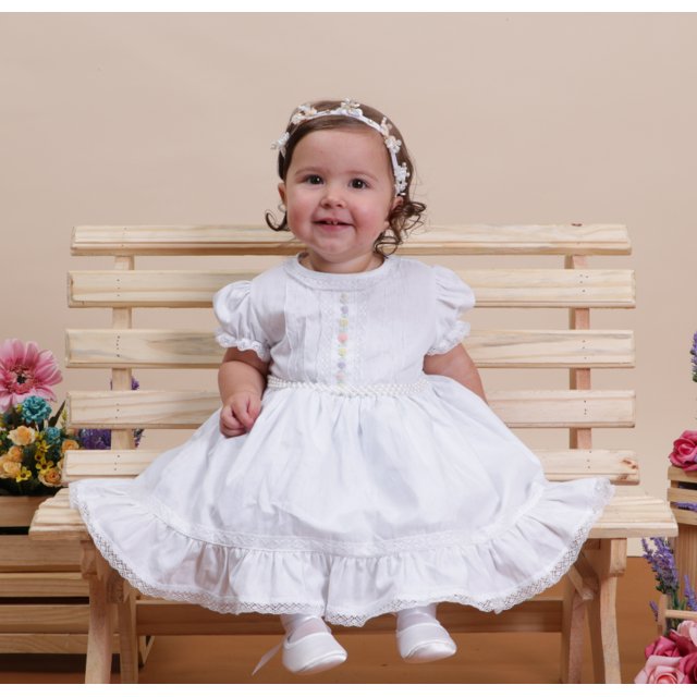 Para Bebê Menina Vestido Renda Bebe Vestido De Batizado Infantil