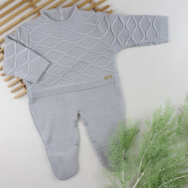 Macacão de tricô para bebê Menino ALGODÃO DOCE BABY KIDS