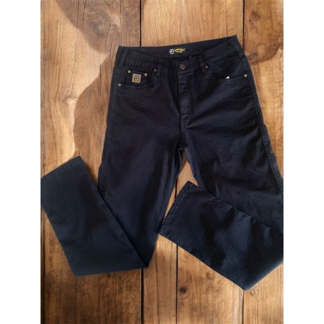 Calça masculina preta brim 7160 Texas Style