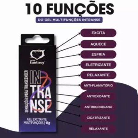 GEL EXCITANTE MULT FUNCÕES INTRANSE 15ML SEXY FANTASY | TOP
