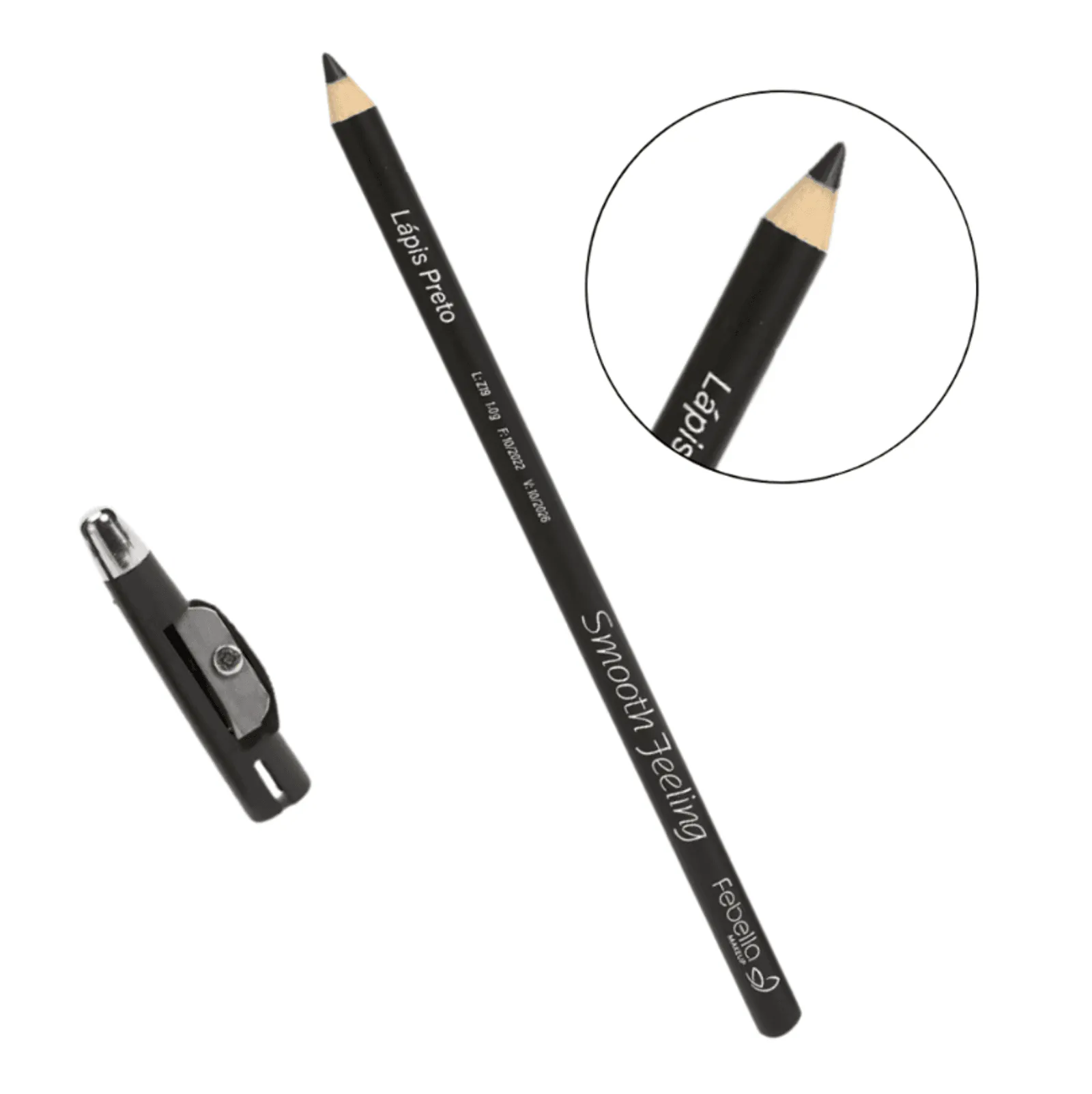 Lápis Universal Sobrancelhas ou Olhos Preto - Febella