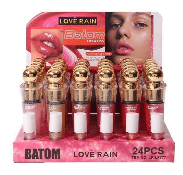 BATOM LIP GLOSS AQUA GASS SHINE - LOVE RAIN | TOP DISTRIBUIDORA