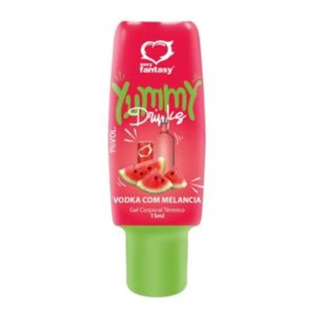 GEL COMESTIVEL YUMMY DRINKS SABOR VODKA COM MELANCIA 15ML SEXY