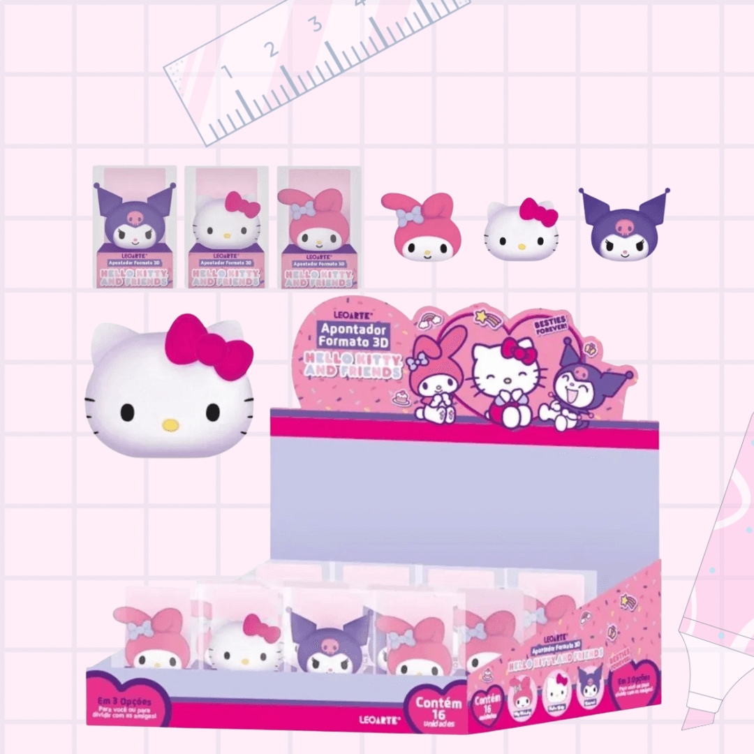 Apontador 3D Hello Kitty e Amigos - LeoArte | Melancia Criativa