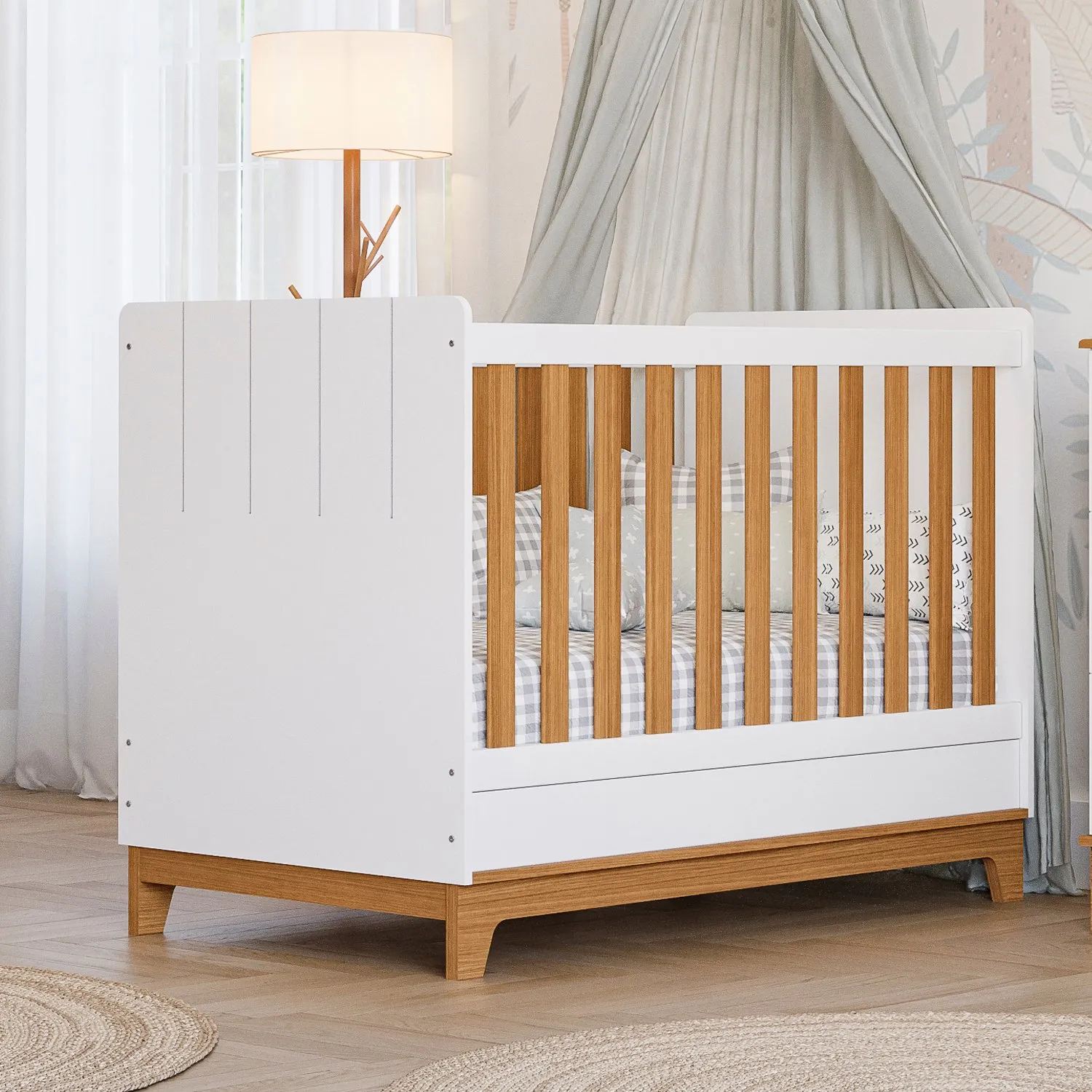 Berço Americano Bis Bela Alto Padrão Premium 100% MDF c/ 2 Regulagem ...