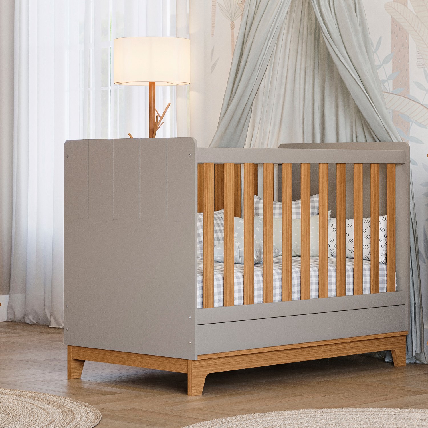 Berço Americano Bis Bela Alto Padrão Premium 100% MDF c/ 2 Regulagem ...