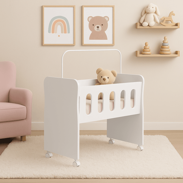 Mini Berço Moisés Bed Side Bela 2x1 Multifuncional Com Colchão