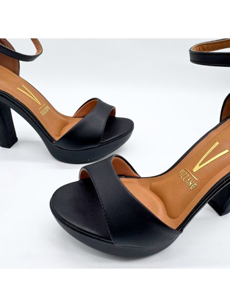 Sandália Feminina Vizzano Meia Pata Plataforma Salto Grosso Conforto e  Elegância