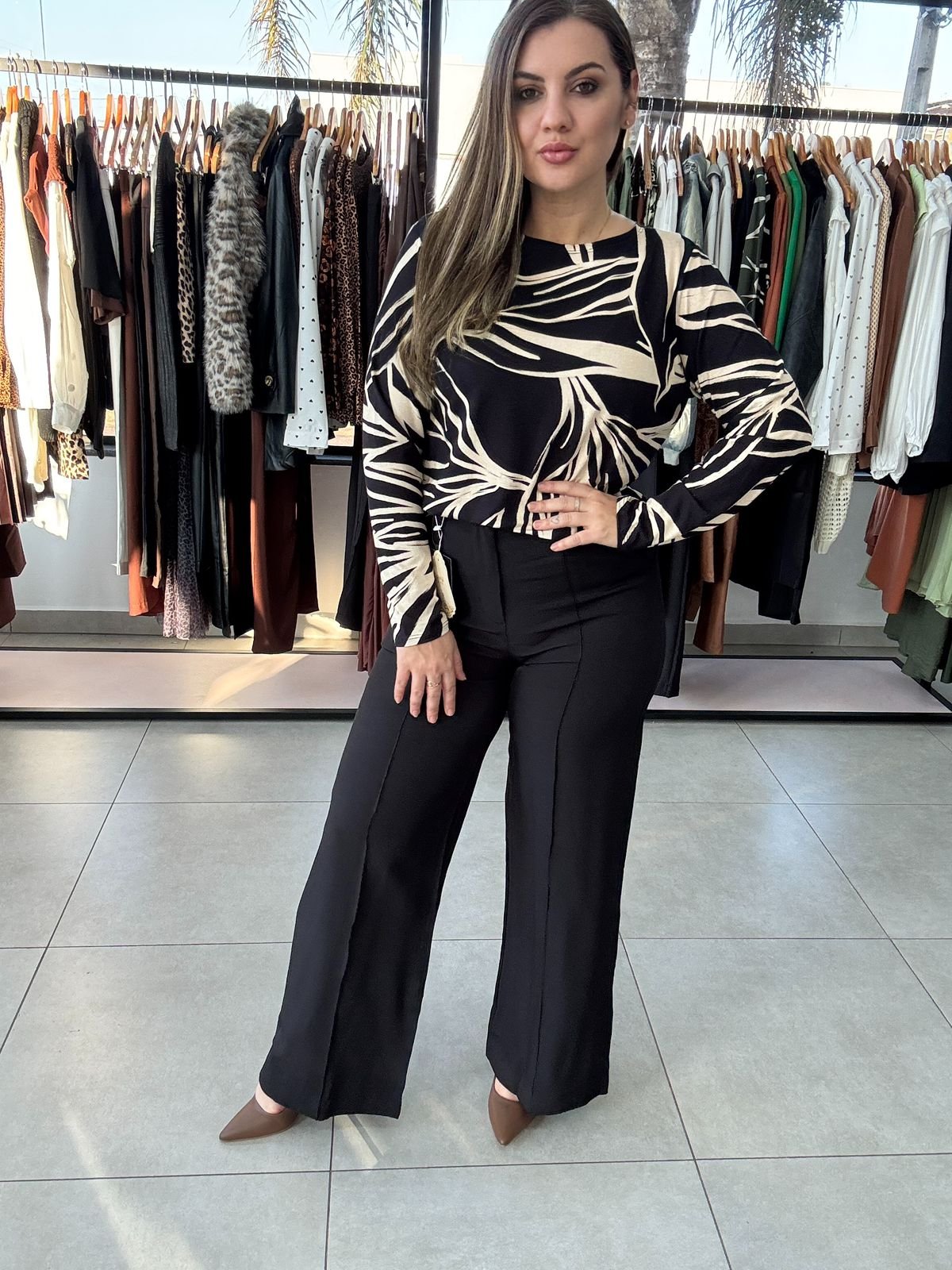 Calça Fernanda Pantalona Alfaiataria | Emiliah Store Ltda