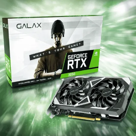 GALAX GeForce RTX 3050 グラフィックボード Galax GeForce RTX 3050 (1-Click OC) 8GB GDDR6 DP de 128 bits*3