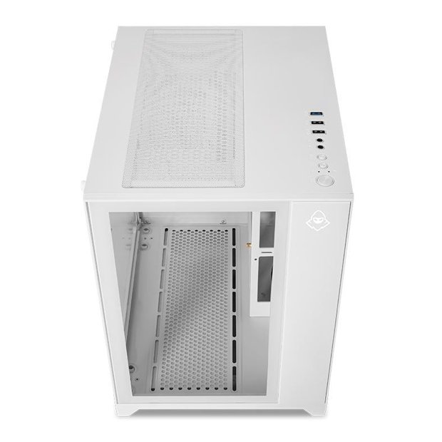 Gabinete Gamer Mancer CV100, Mini-Tower, Lateral de Vidro, Branco, MCR ...