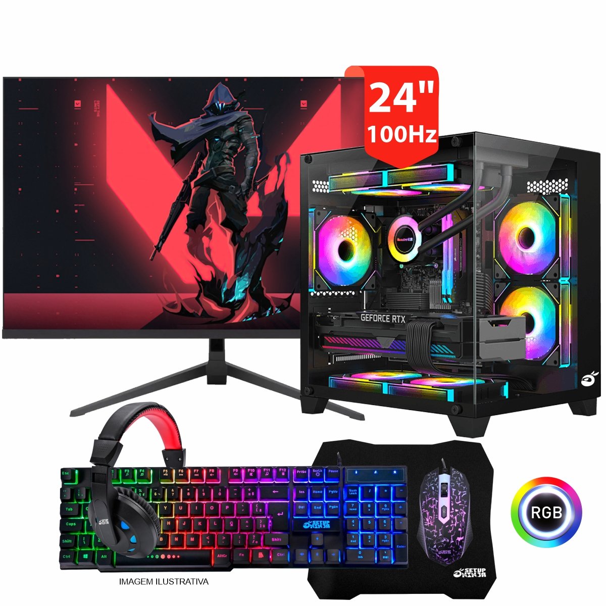 PC Gamer Completo Kratos III, Radeon RX 580 8GB, AMD Ryzen 5 4500, 16GB ...