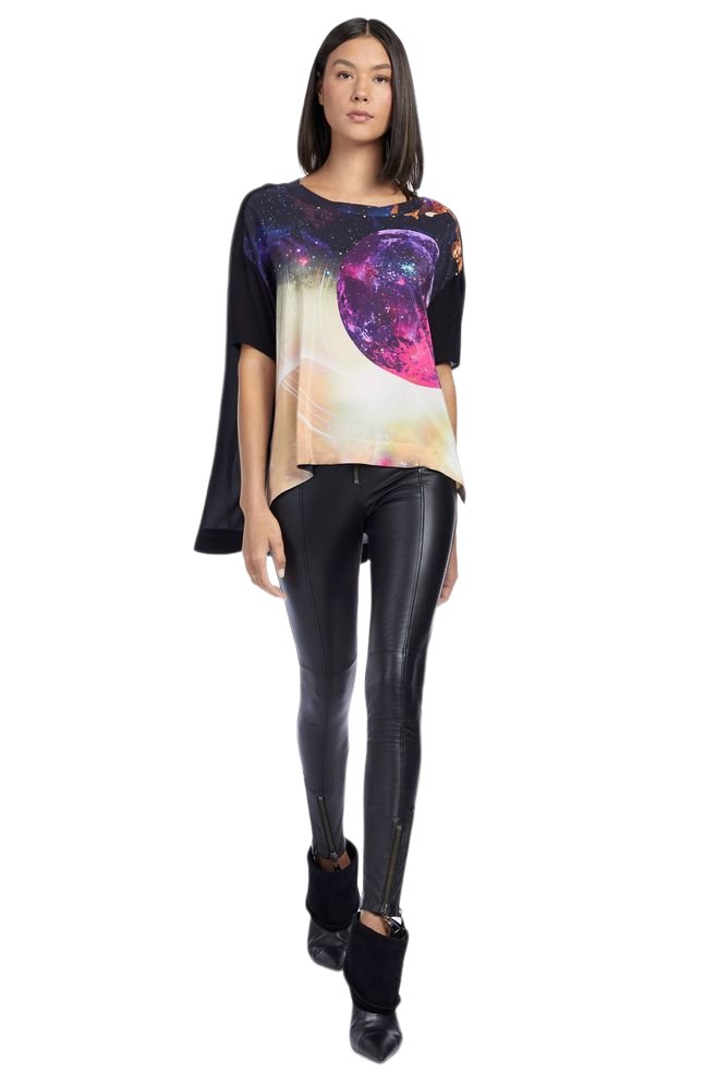 animale blusas de seda