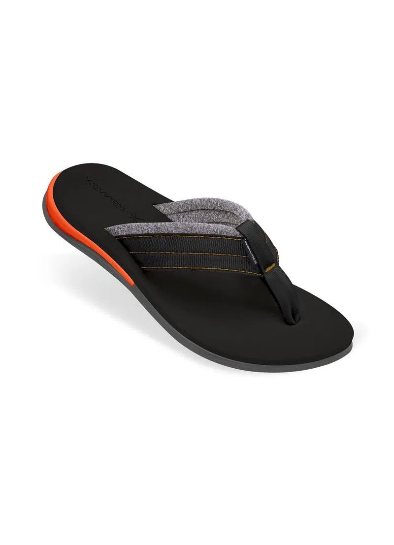 Laranja Chinelo Kenner Valor Sandália Preto, Branco E Laranja NK6