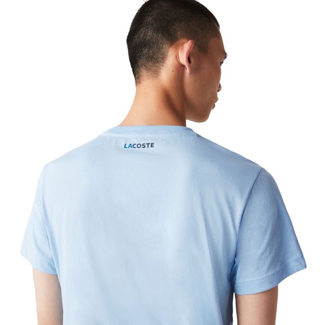 Camisa Polo Lacoste Sport Djokovic Regular Fit Azul e Branca 