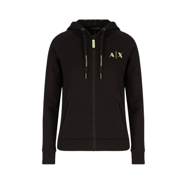 armani exchange zip up moletom com capuz