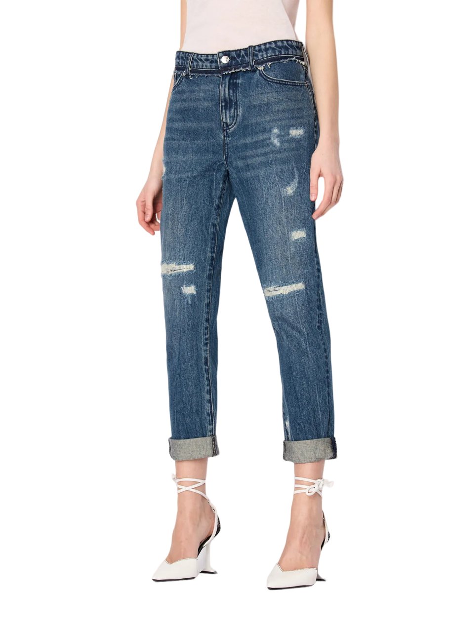 Calça Jeans Armani Exchange Boyfriend De Algodão Reciclado Dreamland