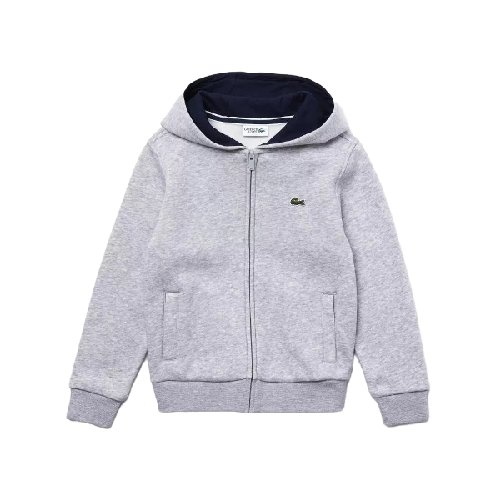Moletom Lacoste Infantil Sport Tennis Em Fleece Com Zíper