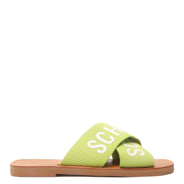 Maria Celia Calcados - Rasteira X Schutz Logo Off White