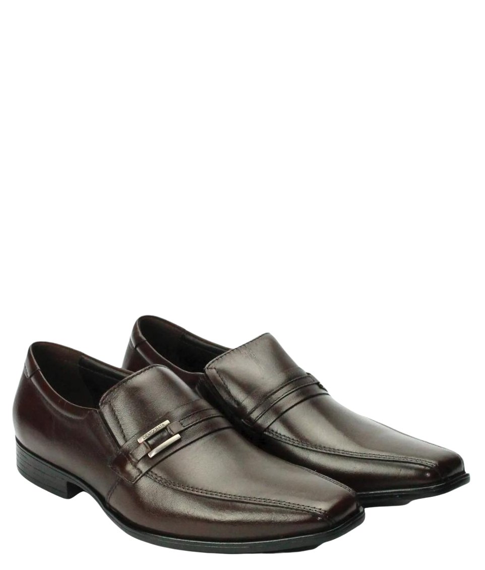 Sapato de deals couro masculino democrata