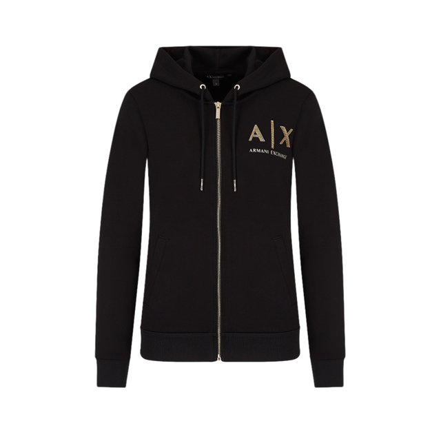 armani exchange zip up moletom com capuz