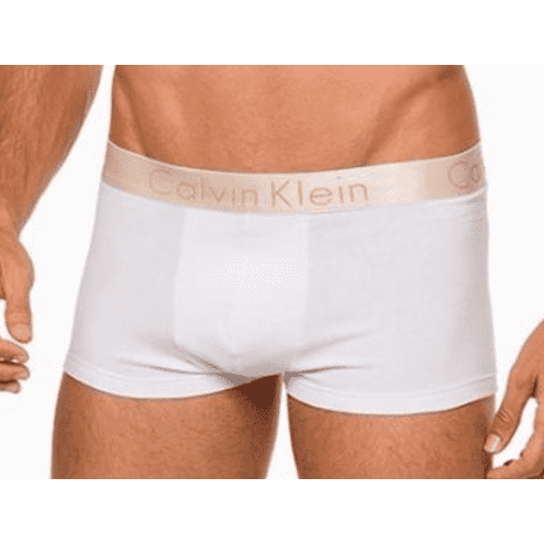 Cueca Boxer Branca com elástico prateado: Calvin Klein Top