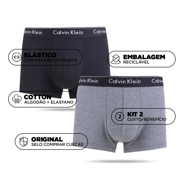 Cueca Calvin Klein Boxer Cotton Elastic CK One Branca 