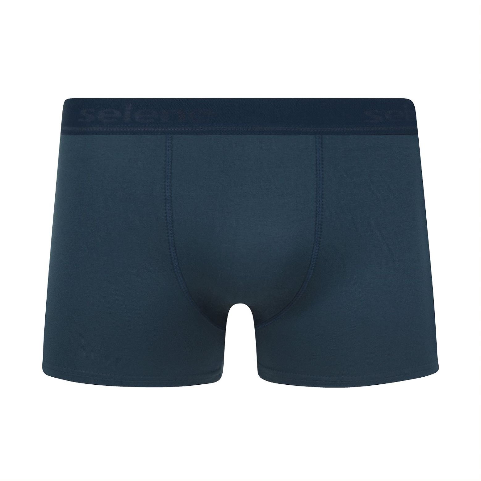 Cueca Boxer Selene Classic Modal Azul Ônix