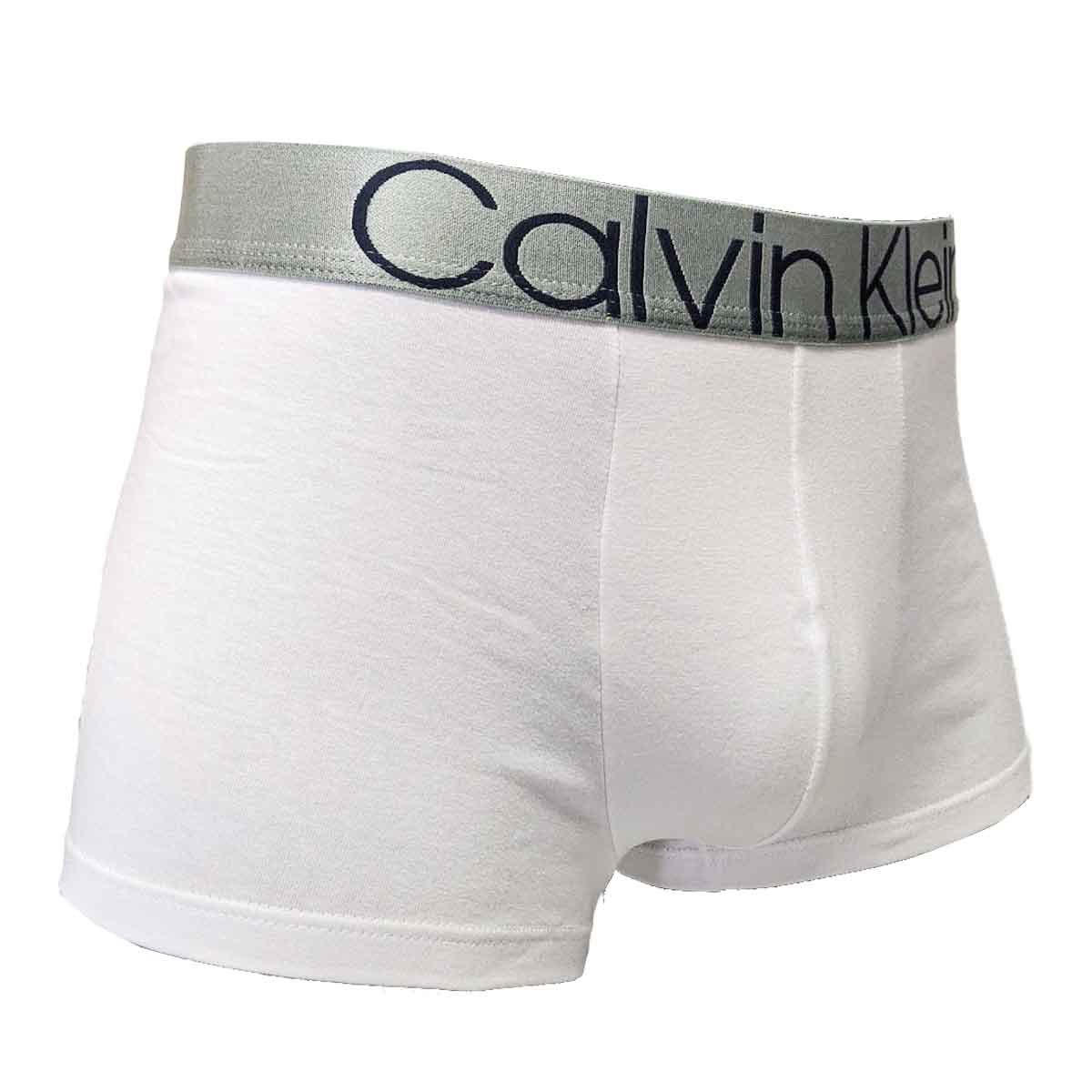 Cueca Trunk Branca com elástico prateado: Calvin Klein Top | Comprar Cuecas