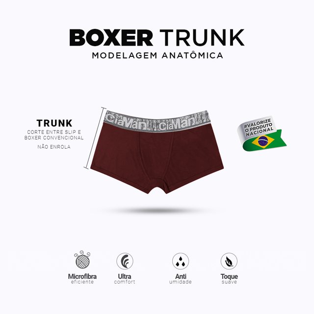 Boxer Trunk Basic Microfibra Sortida - SB01