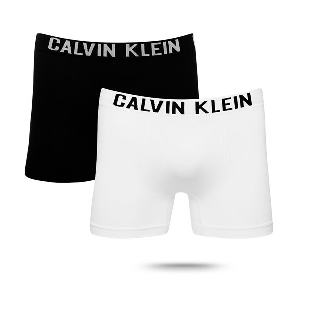 Cuecas Calvin Klein Low Rise Trunk Print Preta/ Branca/ Mescla Pack 3UN