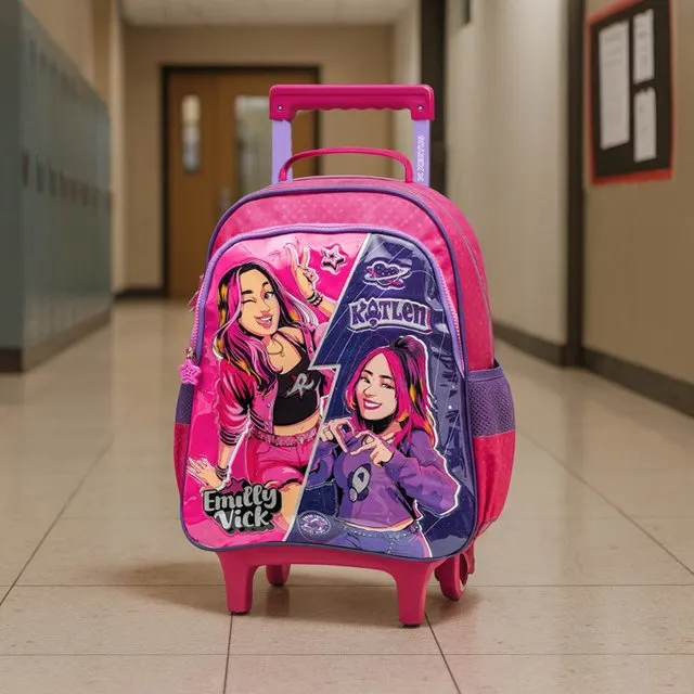 Mochila Escolar De Rodinha Emilly Vick Original Xeryus | Prolar