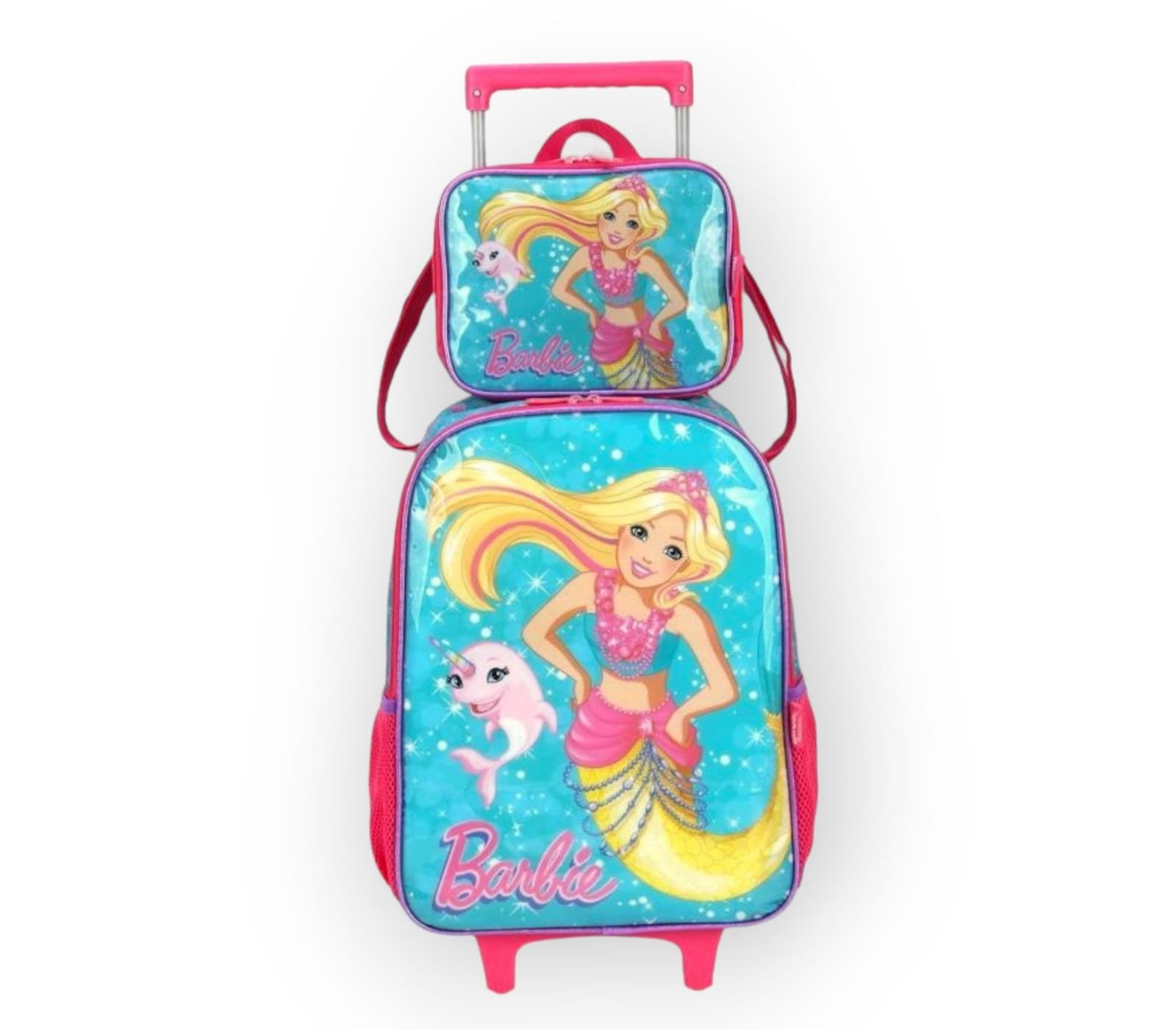 KIT MOCHILA C/RODAS BARBIE SEREIA- MAXLOG IC39972BB-VD | Casa das