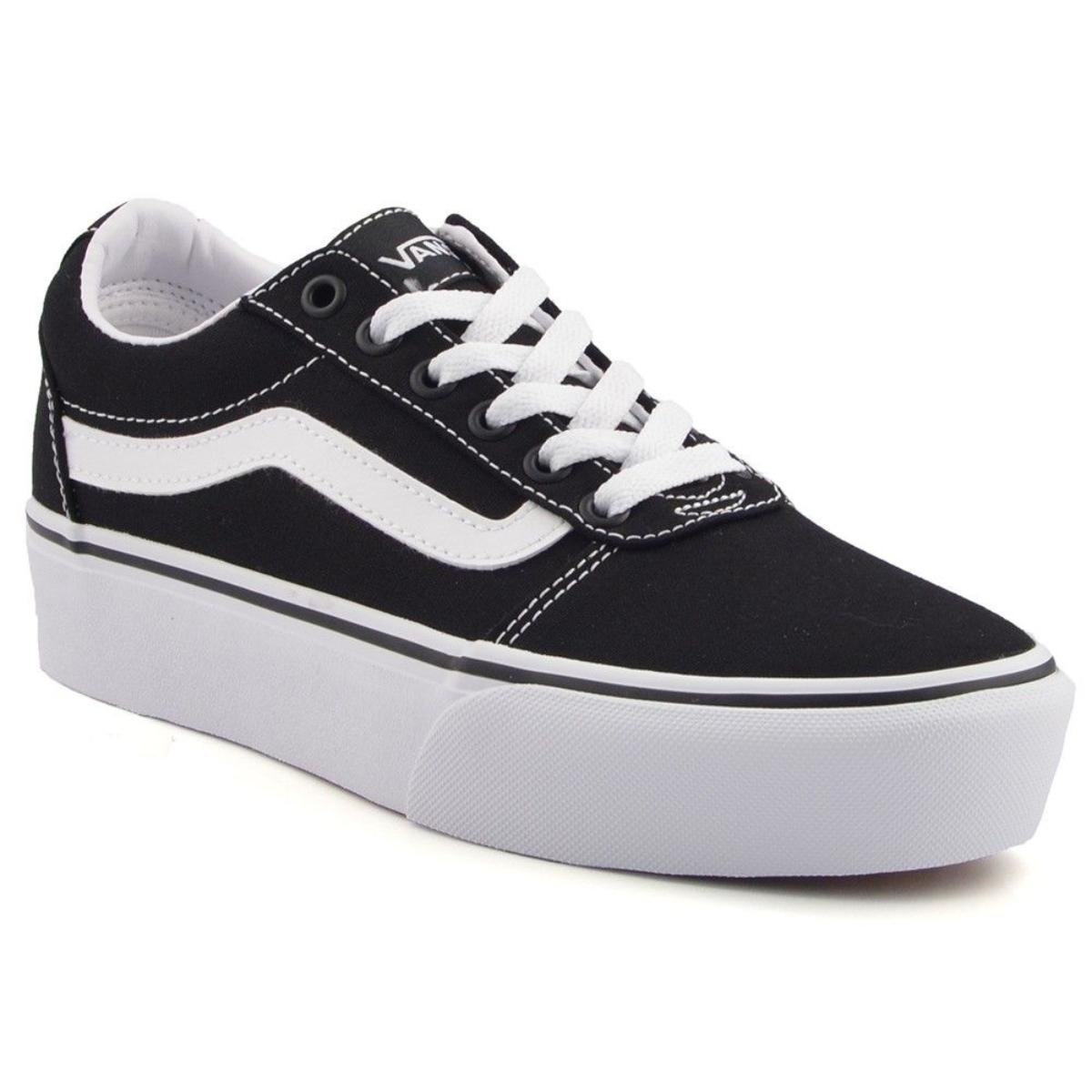 vans black on white