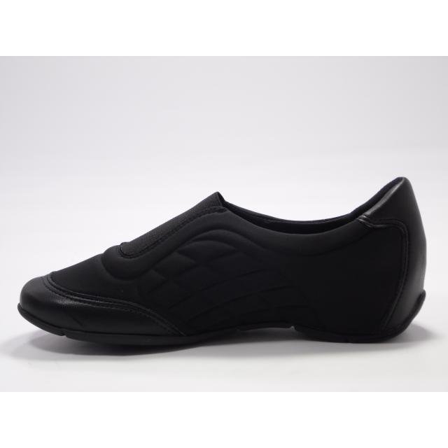 Tênis Comfortflex Casual Elástico Feminino Preto / Preto