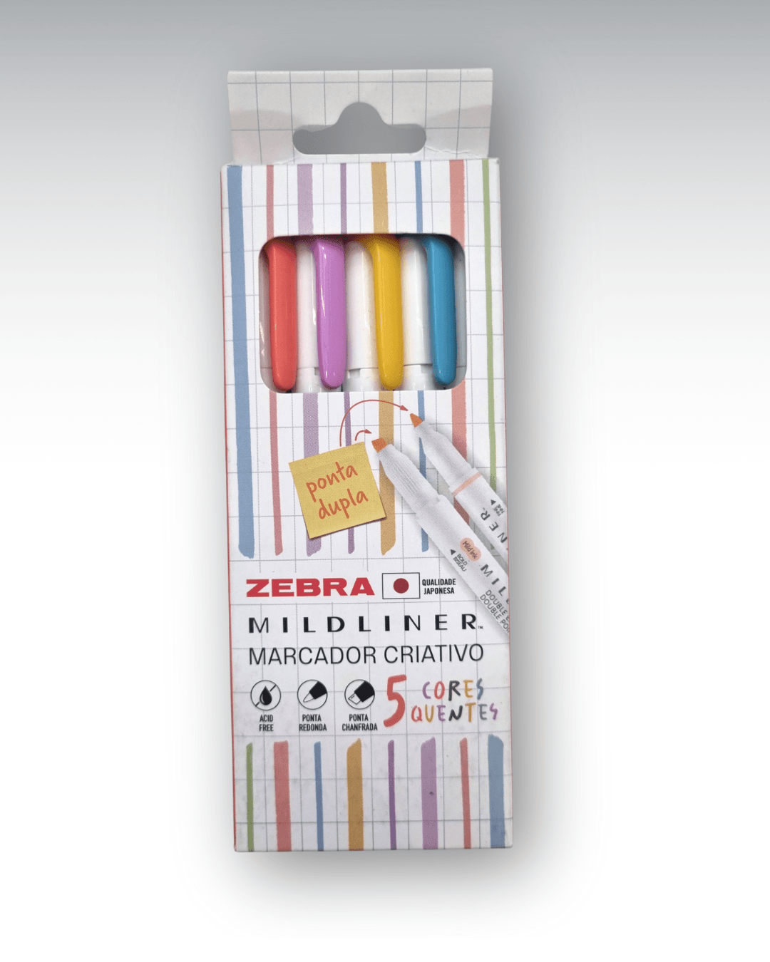 ZEBRA MARCA-TEXTO MILDLINER CORES QUENTES | Balu Art Papelaria e Presentes