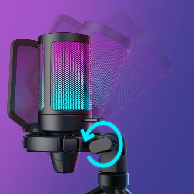 Microfone Usb Condenser para PS4, Pc, Ps5, Xbox, RGB | 4Gamers