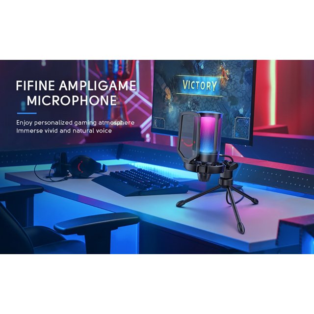 Microfone Usb Condenser para PS4, Pc, Ps5, Xbox, RGB | 4Gamers