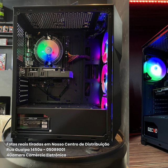 Computador PC Gamer Nível 65 Completo / Intel Core I7 11700F / 16GB DDR4 / Placa de Vídeo RTX 3070 8GB / SSD 480GB / Fonte PFC Ativo Bivolt + Monitor e Kit Gamer