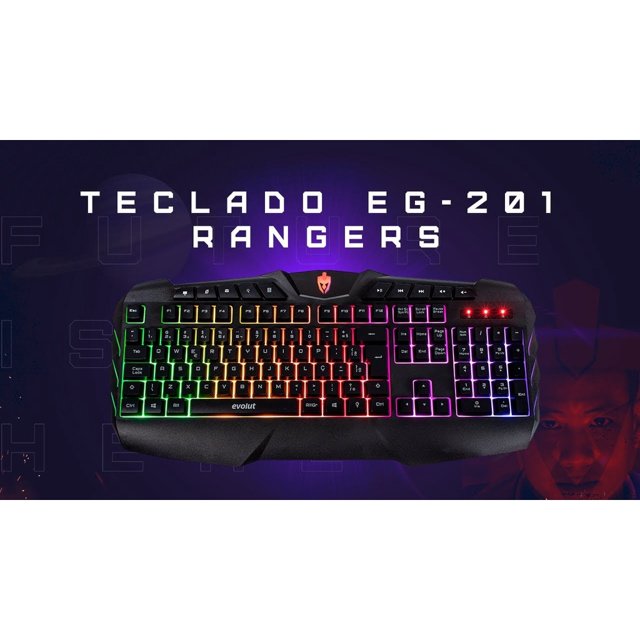 Teclado Gamer RGB Barato Colorido Freefire Fortnite Roblox Pubg GTA RP Fivem Evolut Ranger