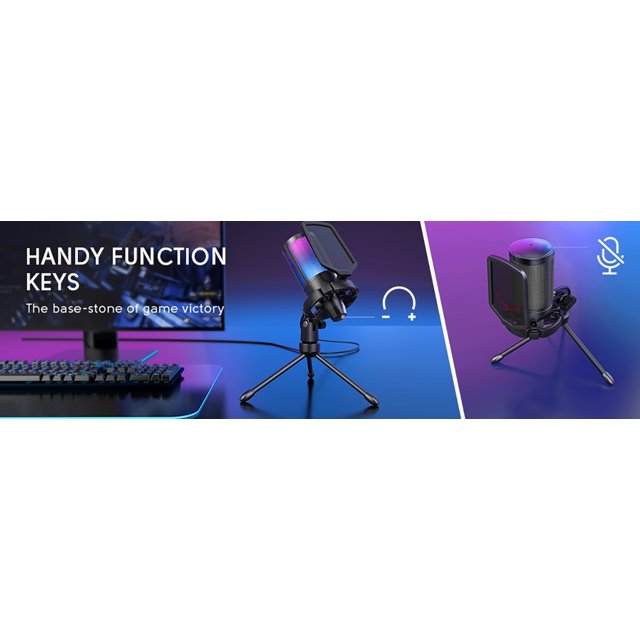 Microfone Usb Condenser para PS4, Pc, Ps5, Xbox, RGB | 4Gamers