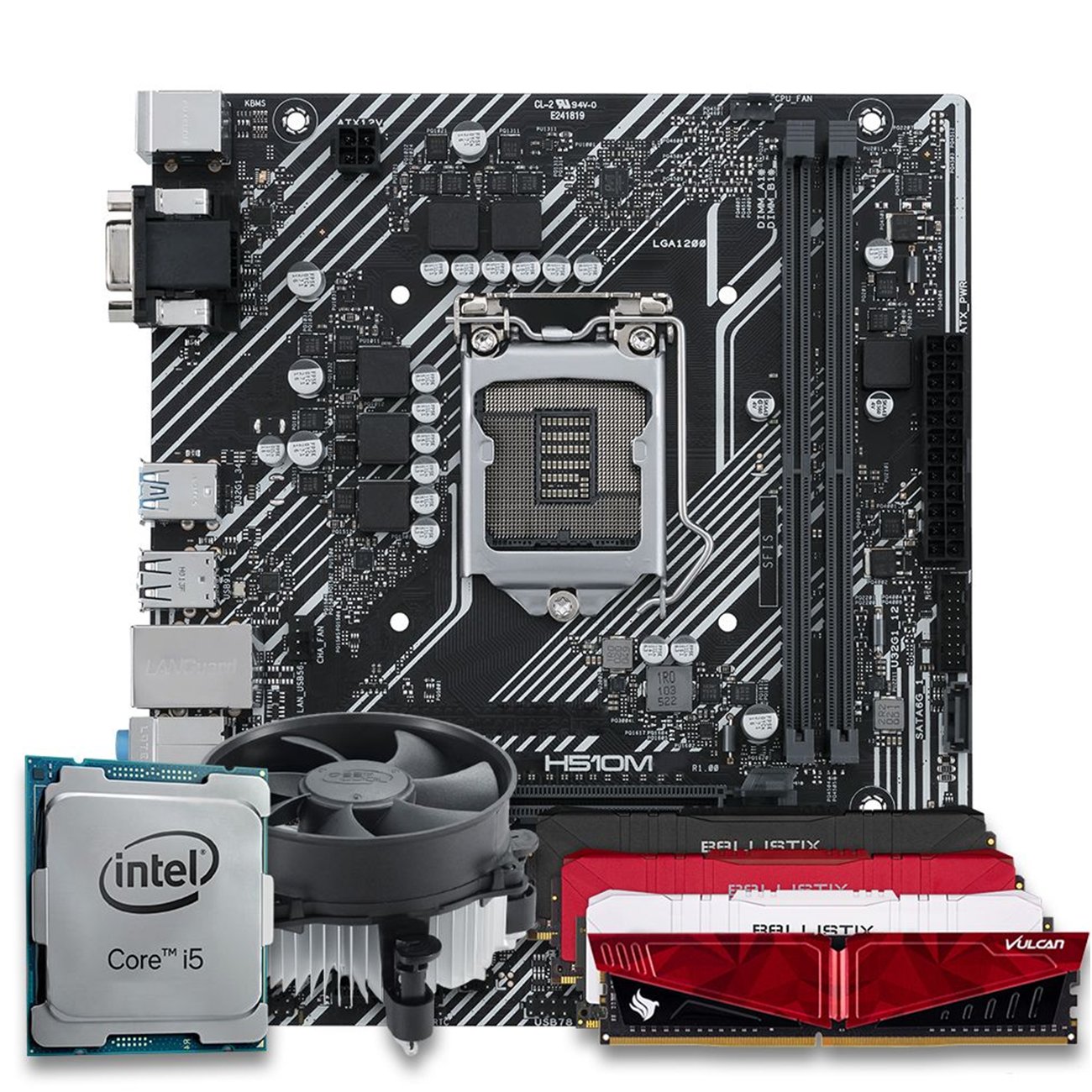 Kit Upgrade, Intel Core I5-10400, H510 DDR4, 8GB DDR4, Cooler