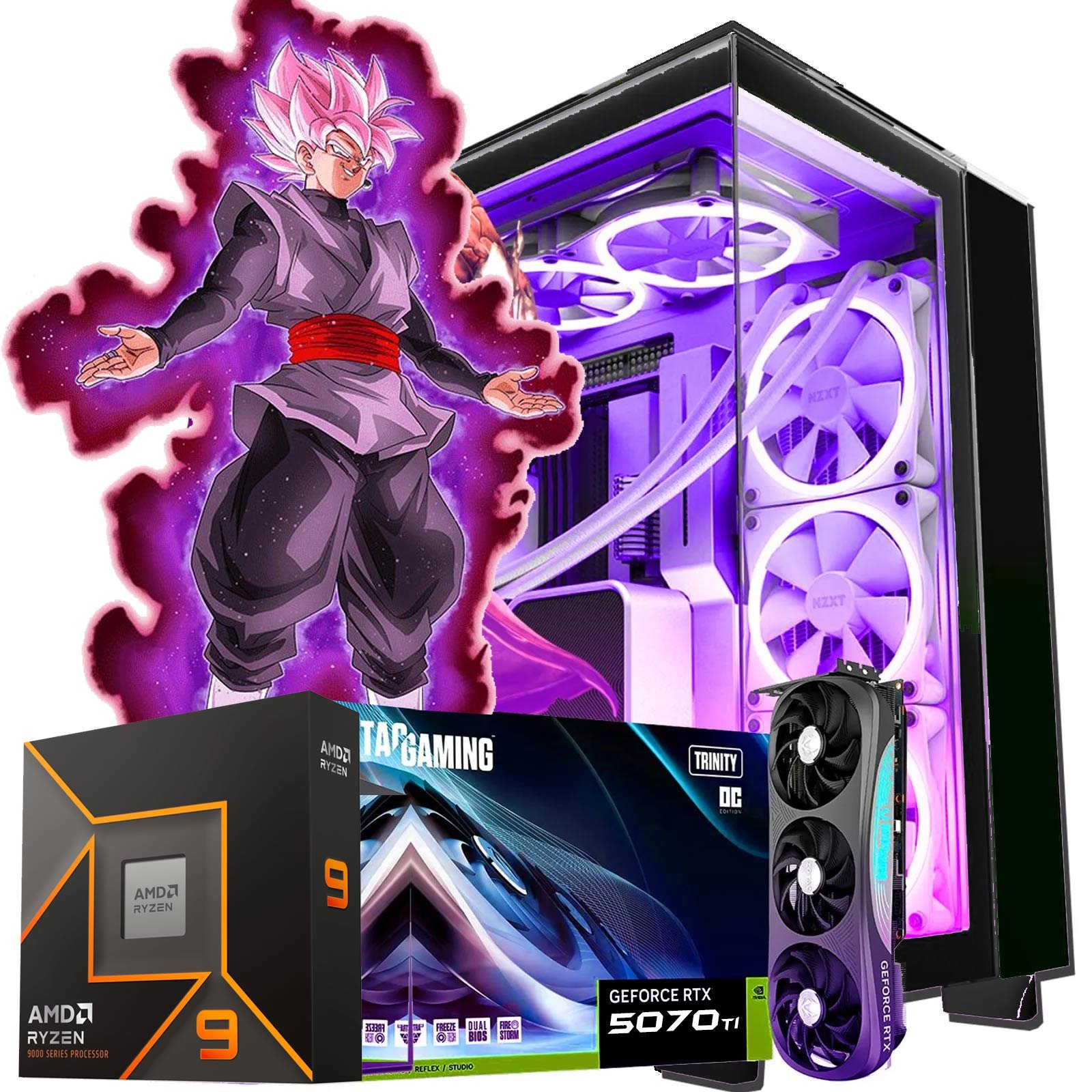 ゲーミングPC（Ryzen 9 9900X3D/RTX5070Ti 16GB） PC Gamer AMD Ryzen 9 9900X3D, GeForce RTX 5070 Ti 16GB, 32GB