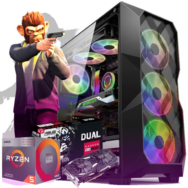 Computador PC Gamer Ryzen 5 Placa de Vídeo 8gb SSD 500 700w Gabinete Gamer  Rgb Wifi Windows 11 Jogos instalados