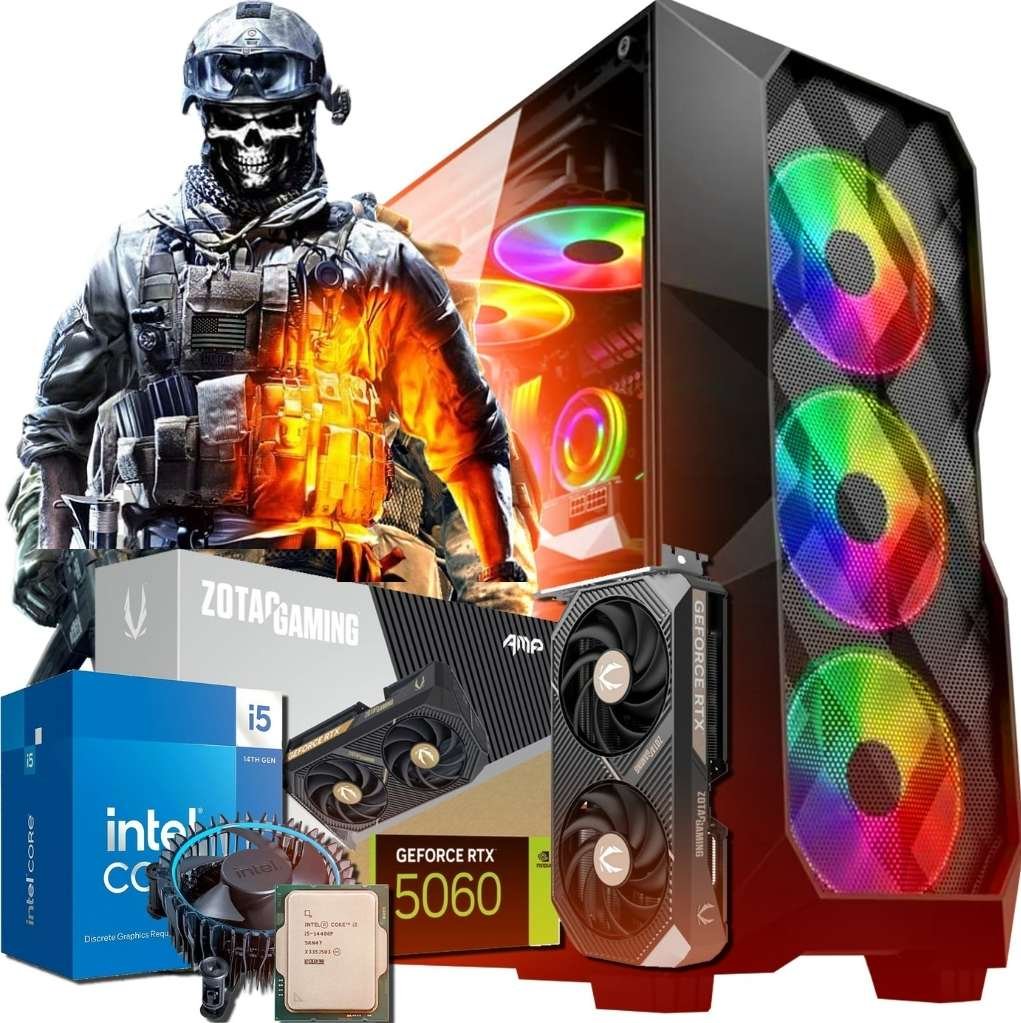 PC Gamer Intel i5-12600K, GeForce RTX 5060 8GB, Ram DDR5, SSD M.2