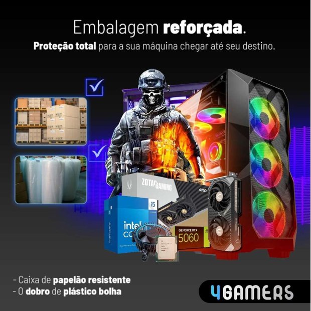 PC Gamer Intel i5-12600K, GeForce RTX 5060 8GB, Ram DDR5, SSD M.2, W11 ...