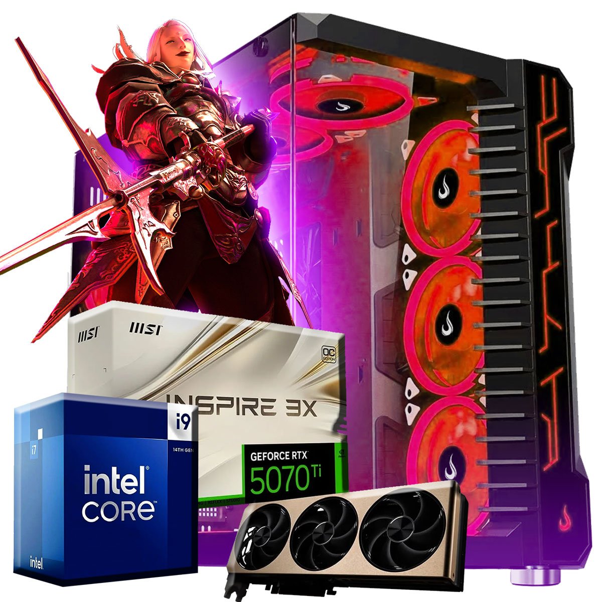 Windowsデスクトップ i9 14900K+ 5070ti+ Ddr5 64gb PC Gamer Intel i9-14900F, RTX 5070 Ti 16GB, DDR5, SSD NVMe M.2