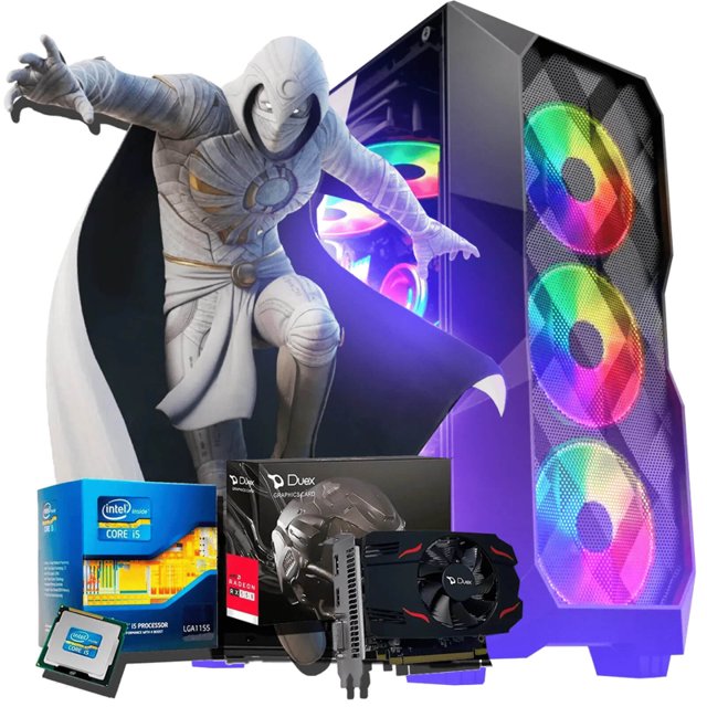 Computador PC Gamer Nível 15 Intel Core i7 3770 / 16GB RAM / Placa de Vídeo Radeon RX 550 GDDR5 / 240GB SSD