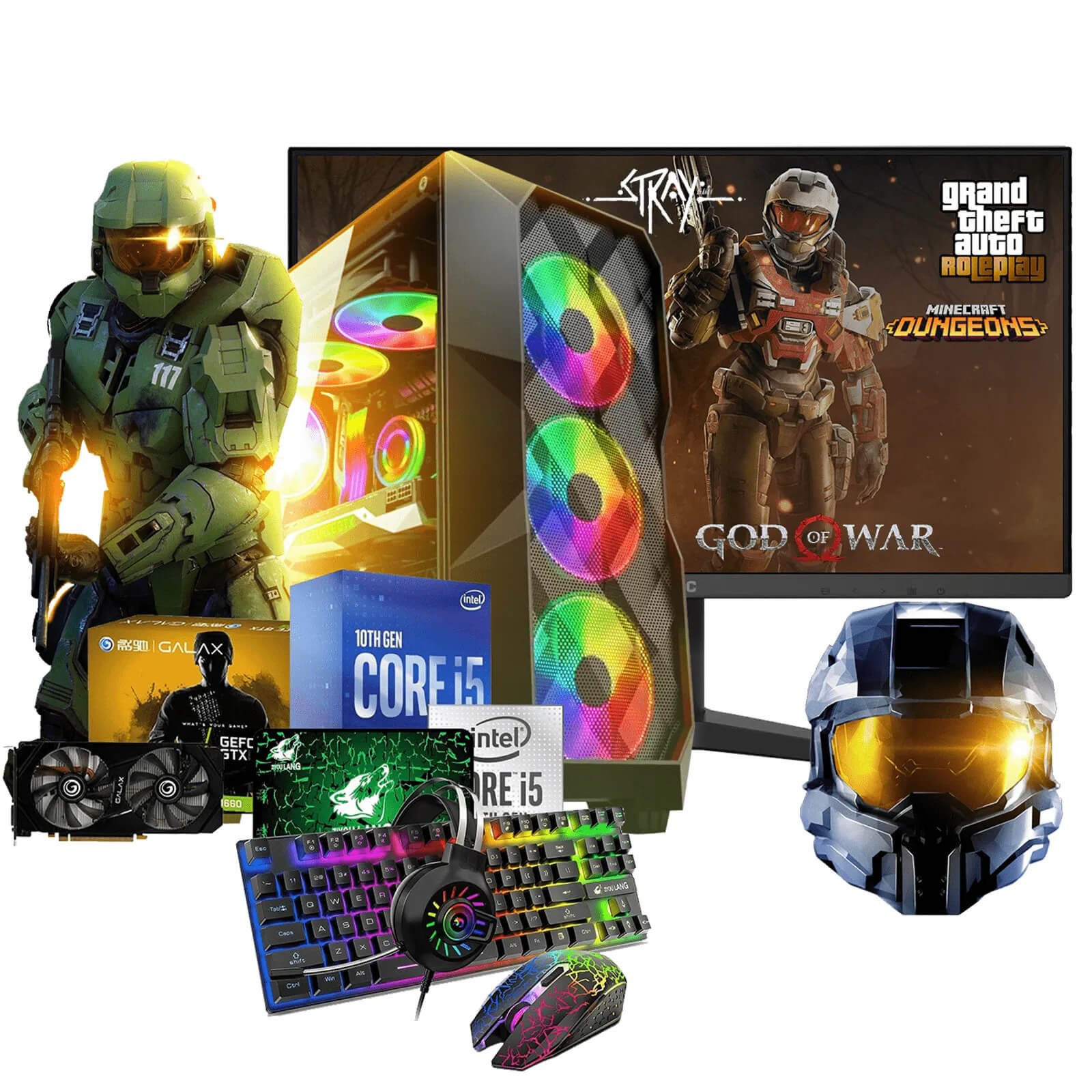Computador PC Gamer Nível 45 Completo, Intel Core I5 12400F, 8Gb Computador PC Gamer Nível 45 Completo, Intel Core I5 12400F, 8Gb