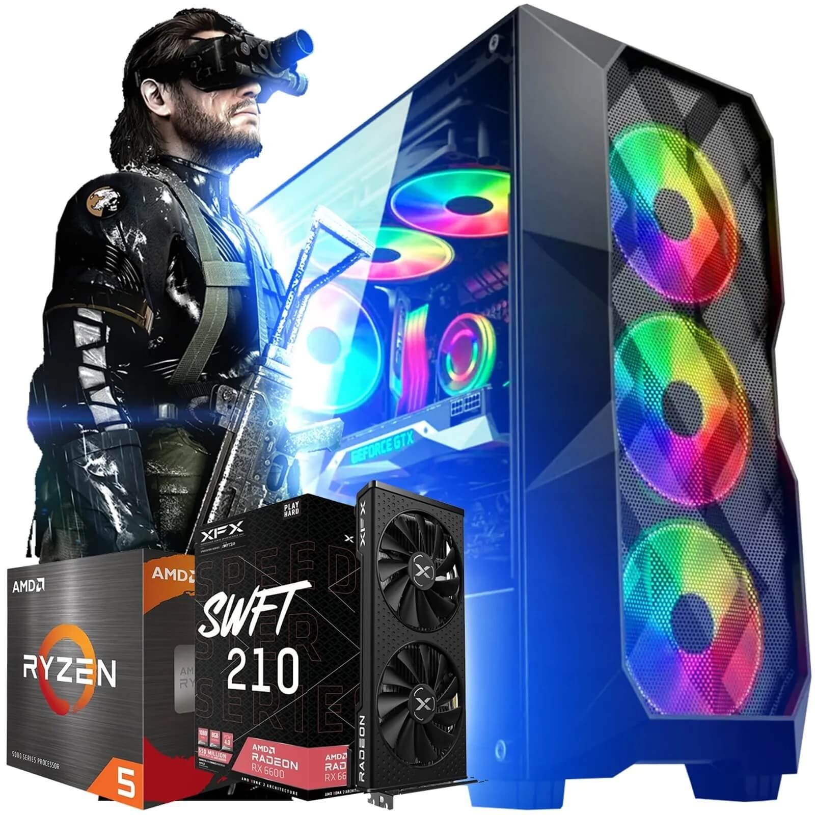 自作ゲーミングPC Ryzen5600 RADEON RX6600XT PC Gamer T-GAMER